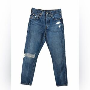Levi’s 501 S Distressed Skinny Jeans Sz 25x28